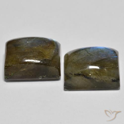 Pedras preciosas de Labradorita Multicolorido natural de 12.39 ct, baguete, Translúcido