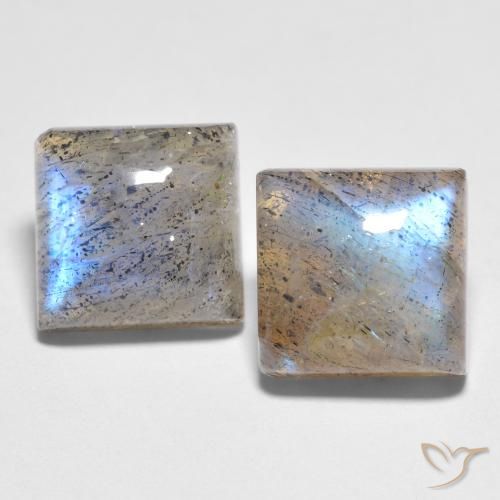 5.67ctw Natural Multicolorido Labradorita, Quadrado, Transparente