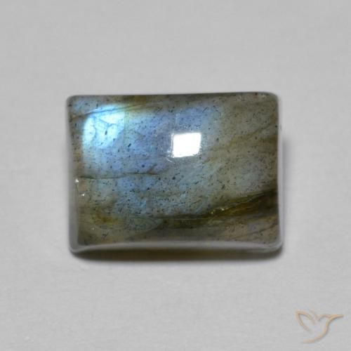 2.20ct Natural Multicolorido Labradorita, baguete, Translúcido