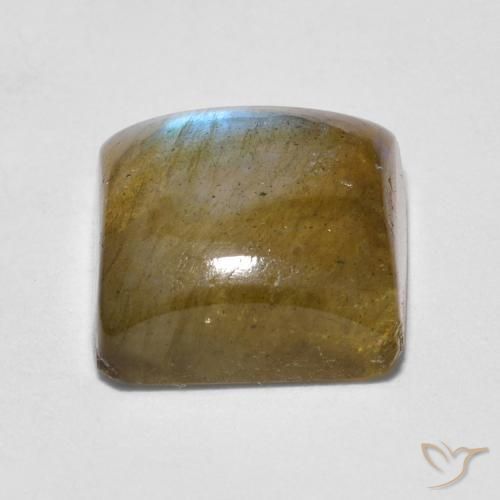 Labradorita Multicolorido Natural 2.56ct, Quadrado, Translúcido
