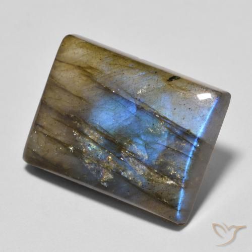 10.84ct Natural Multicolorido Labradorita, baguete, Translúcido