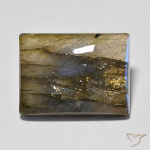 Labradorita Multicolorido Natural 10.84ct, baguete, Translúcido