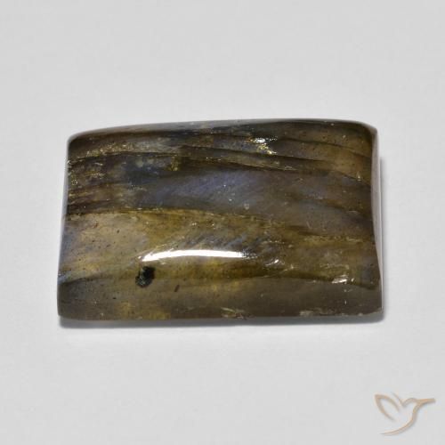 Labradorita Multicolorido Natural 10.84ct, baguete, Translúcido