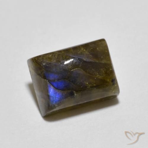 Labradorita Multicolorido Natural 2.29ct, baguete, Translúcido