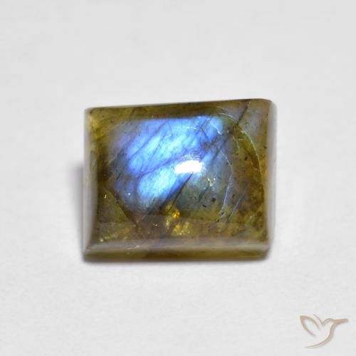 1.96ct Natural Multicolorido Labradorita, baguete, Translúcido