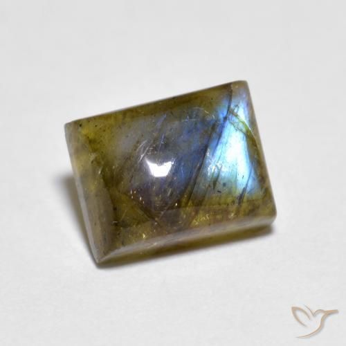 Labradorita Multicolorido Natural 1.96ct, baguete, Translúcido