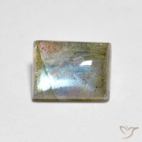 1.95ct Natural Multicolorido Labradorita, baguete, Transparente