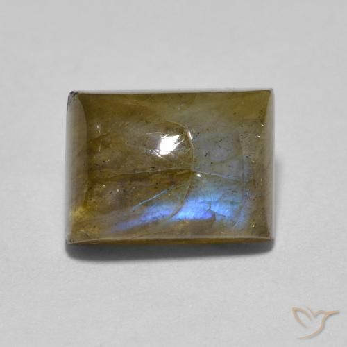 2.04ct Natural Multicolorido Labradorita, baguete, Translúcido
