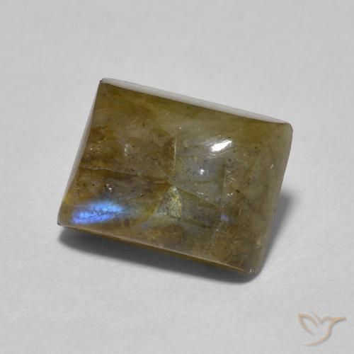 Labradorita Multicolorido Natural 2.04ct, baguete, Translúcido