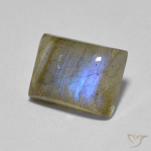 1.89ct Natural Multicolorido Labradorita, baguete, Translúcido