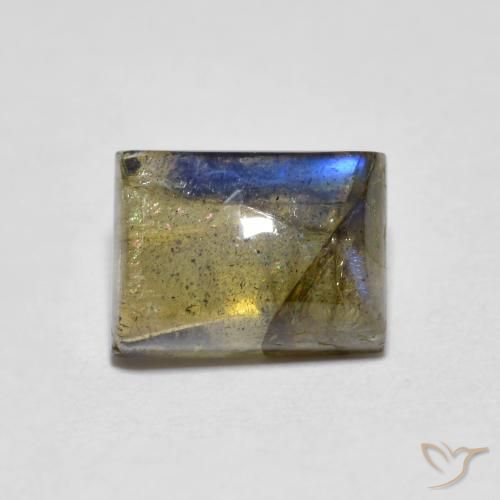 2.21ct Natural Multicolorido Labradorita, baguete, Transparente