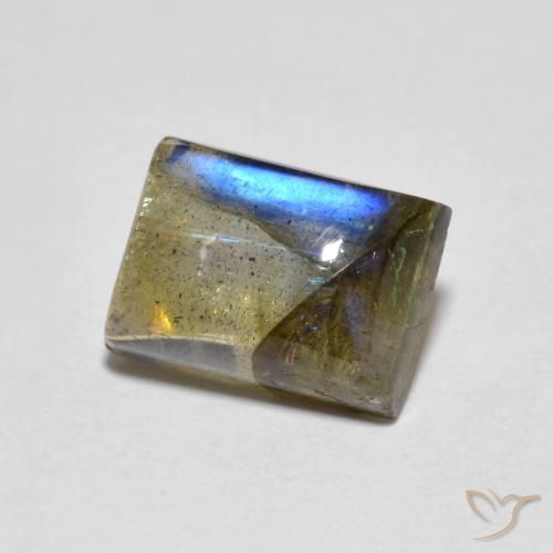 Labradorita Multicolorido Natural 2.21ct, baguete, Transparente