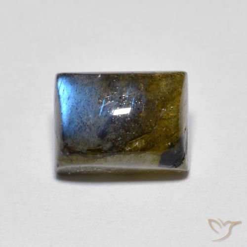 2.42ct Natural Multicolorido Labradorita, baguete, Translúcido