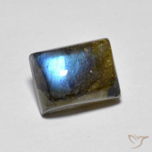 Labradorita Multicolorido Natural 2.42ct, baguete, Translúcido