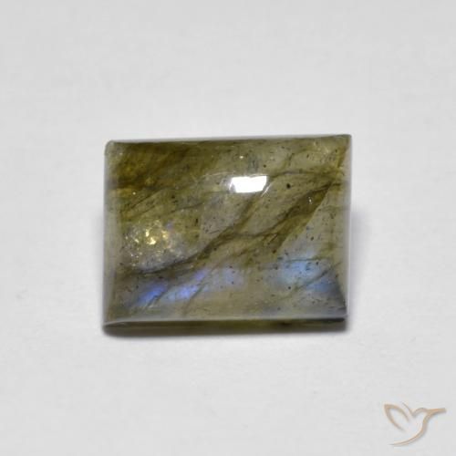 2.30ct Natural Multicolorido Labradorita, baguete, Translúcido