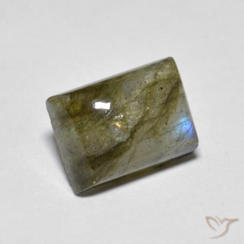 Labradorita Multicolorido Natural 2.30ct, baguete, Translúcido