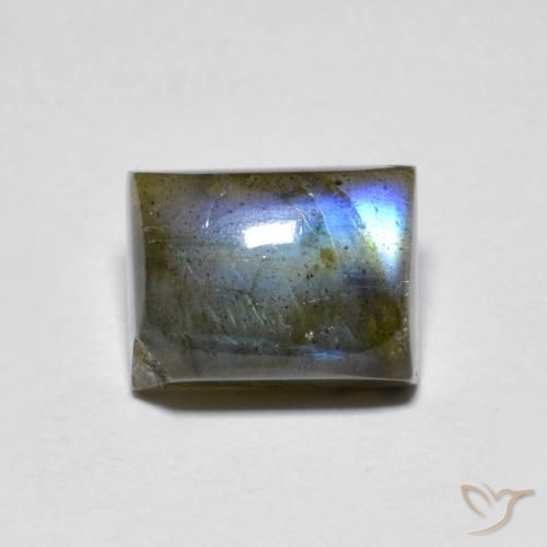 2.42ct Natural Multicolorido Labradorita, baguete, Translúcido