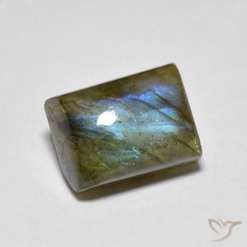 Labradorita Multicolorido Natural 2.64ct, baguete, Translúcido