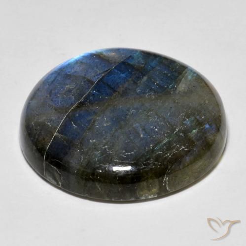 Labradorita Multicolorido Natural 34.78ct, Redondo, Translúcido