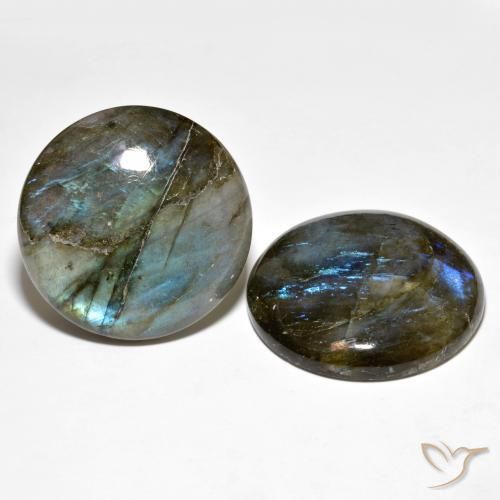 Pedras preciosas de Labradorita Multicolorido natural de 67.92 ct, Redondo, Translúcido