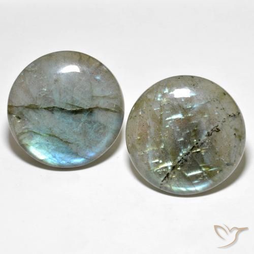 Pedras preciosas de Labradorita Multicolorido natural de 62.71 ct, Redondo, Translúcido