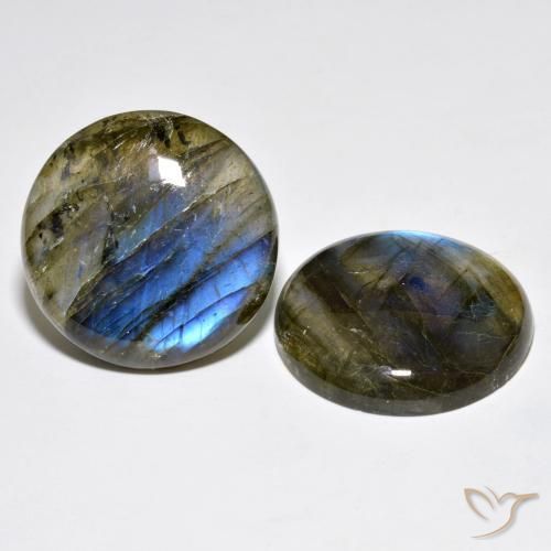 Pedras preciosas de Labradorita Multicolorido natural de 60.56 ct, Redondo, Translúcido