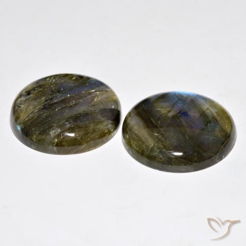 Pedras preciosas de Labradorita Multicolorido natural de 60.56 ct, Redondo, Translúcido