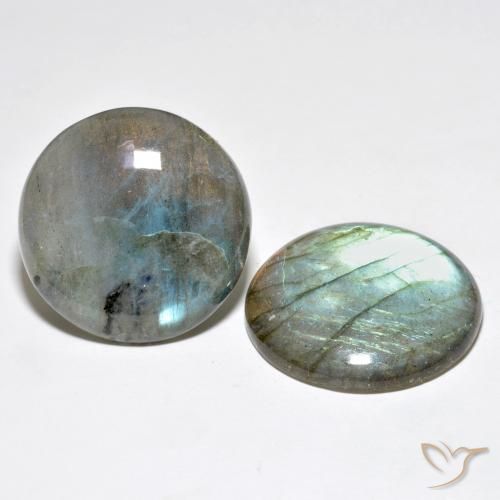 Pedras preciosas de Labradorita Multicolorido natural de 60.15 ct, Redondo, Translúcido