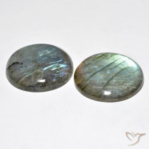 Pedras preciosas de Labradorita Multicolorido natural de 60.15 ct, Redondo, Translúcido