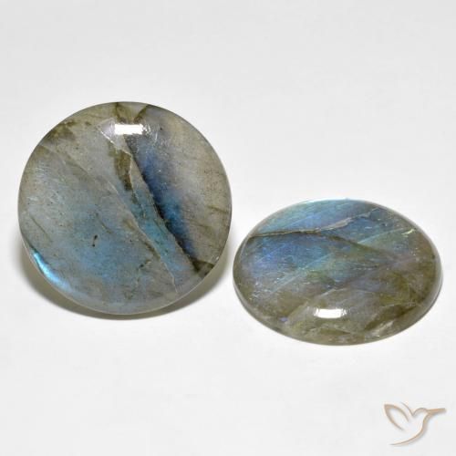Pedras preciosas de Labradorita Multicolorido natural de 55.41 ct, Redondo, Translúcido