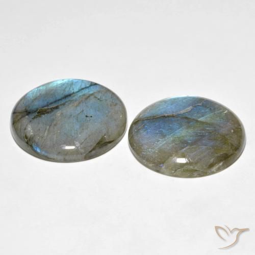 Pedras preciosas de Labradorita Multicolorido natural de 55.41 ct, Redondo, Translúcido