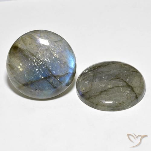 Pedras preciosas de Labradorita Multicolorido natural de 57.41 ct, Redondo, Translúcido