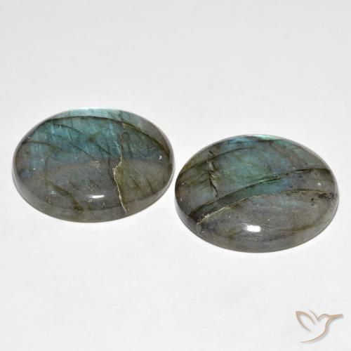 Pedras preciosas de Labradorita Multicolorido natural de 62.48 ct, Redondo, Translúcido