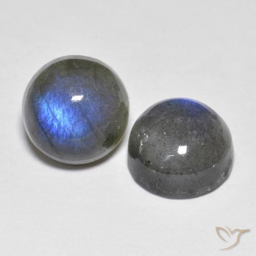 Pedras preciosas de Labradorita Multicolorido natural de 5.54 ct, Redondo, Translúcido