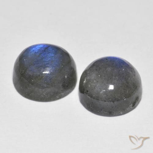 Pedras preciosas de Labradorita Multicolorido natural de 5.54 ct, Redondo, Translúcido