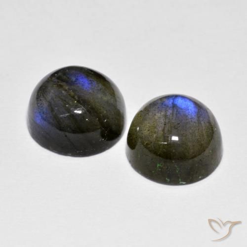 Pedras preciosas de Labradorita Multicolorido natural de 4.72 ct, Redondo, Translúcido