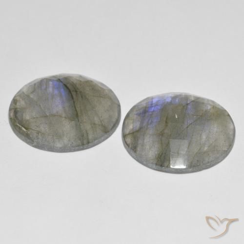 Pedras preciosas de Labradorita Multicolorido natural de 25.88 ct, Redondo, Translúcido