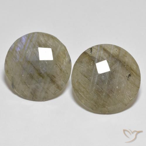 Pedras preciosas de Labradorita Multicolorido natural de 26.54 ct, Redondo, Translúcido