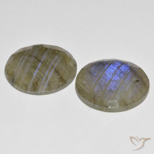 Pedras preciosas de Labradorita Multicolorido natural de 26.54 ct, Redondo, Translúcido
