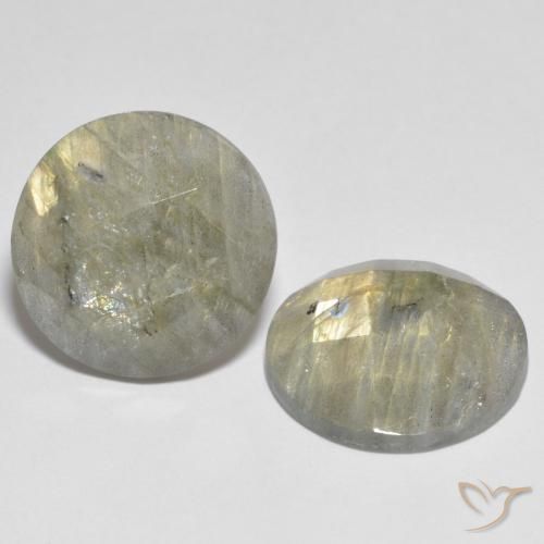 Pedras preciosas de Labradorita Multicolorido natural de 17.31 ct, Redondo, Translúcido