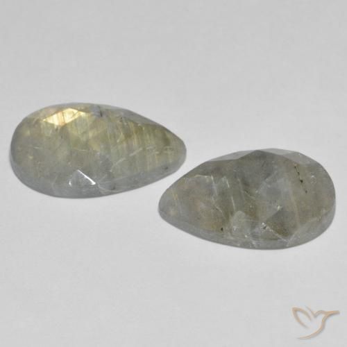 Pedras preciosas de Labradorita Multicolorido natural de 13.66 ct, Formato de pêra, Translúcido