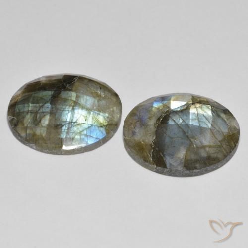 Pedras preciosas de Labradorita Multicolorido natural de 26.25 ct, Redondo, Translúcido