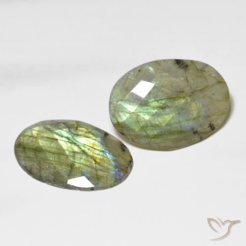 Pedras preciosas de Labradorita Multicolorido natural de 25.35 ct, oval, Translúcido