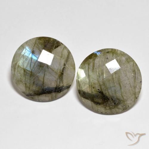Pedras preciosas de Labradorita Multicolorido natural de 25.78 ct, Redondo, Translúcido