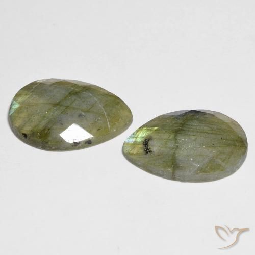 Pedras preciosas de Labradorita Multicolorido natural de 13.42 ct, Formato de pêra, Translúcido