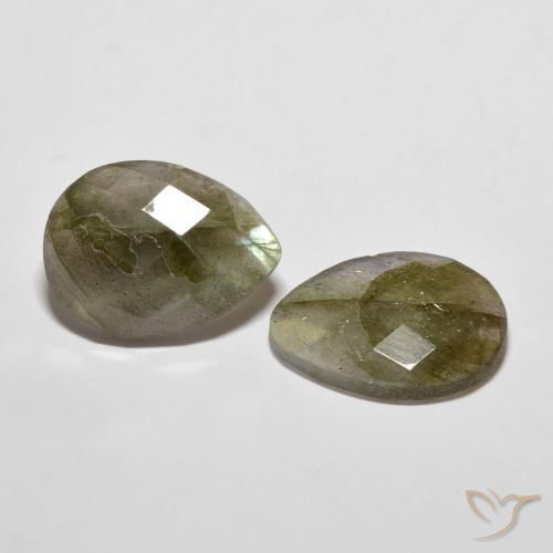Pedras preciosas de Labradorita Multicolorido natural de 11.87 ct, Formato de pêra, Translúcido