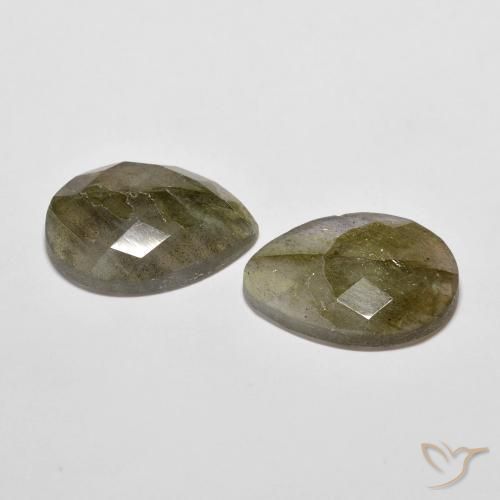 Pedras preciosas de Labradorita Multicolorido natural de 11.87 ct, Formato de pêra, Translúcido