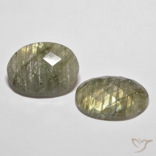Pedras preciosas de Labradorita Multicolorido natural de 21.64 ct, oval, Translúcido