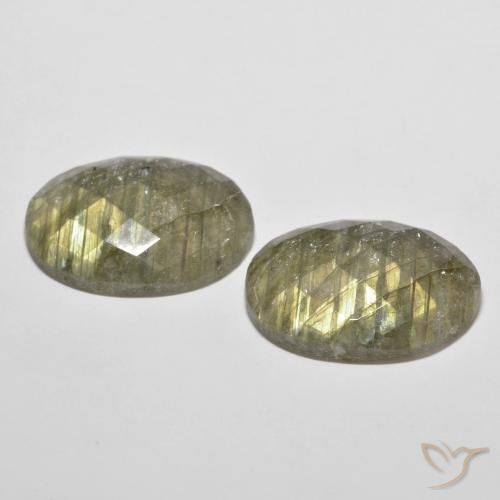 Pedras preciosas de Labradorita Multicolorido natural de 21.64 ct, oval, Translúcido