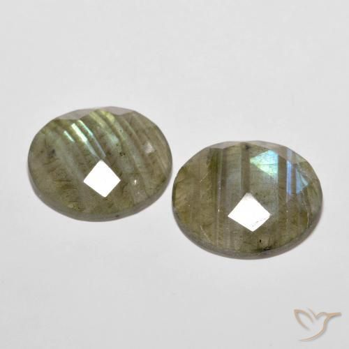Pedras preciosas de Labradorita Multicolorido natural de 15.21 ct, Redondo, Translúcido